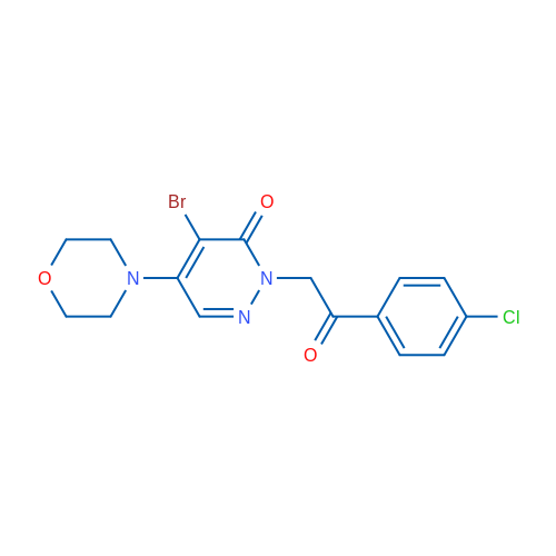 4-Bromo-2-[2-(4-chlorophenyl)-2-oxoethyl]-5-(morpholin-4-yl)-2,3-dihydropyridazin-3-one 1g