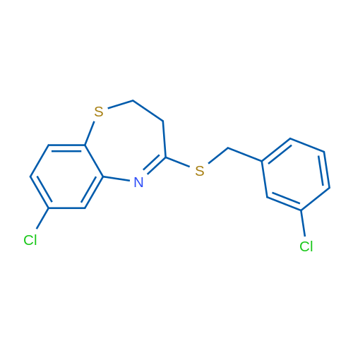 7-Chloro-4-{[(3-chlorophenyl)methyl]sulfanyl}-2,3-dihydro-1,5-benzothiazepine 1g