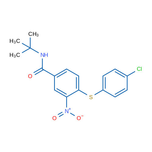 N-tert-Butyl-4-[(4-chlorophenyl)sulfanyl]-3-nitrobenzamide 1g