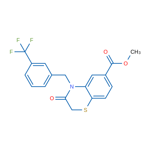Methyl 3-oxo-4-{[3-(trifluoromethyl)phenyl]methyl}-3,4-dihydro-2H-1,4-benzothiazine-6-carboxylate 1g