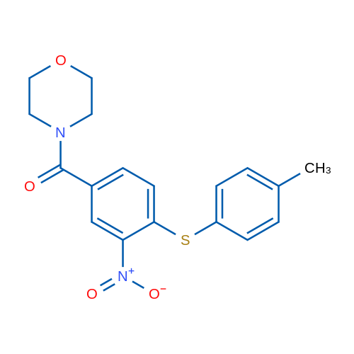 4-{4-[(4-methylphenyl)sulfanyl]-3-nitrobenzoyl}morpholine 1g