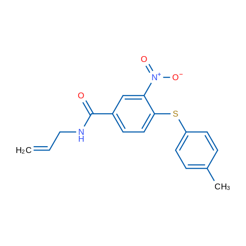 4-[(4-Methylphenyl)sulfanyl]-3-nitro-N-(prop-2-en-1-yl)benzamide 1g
