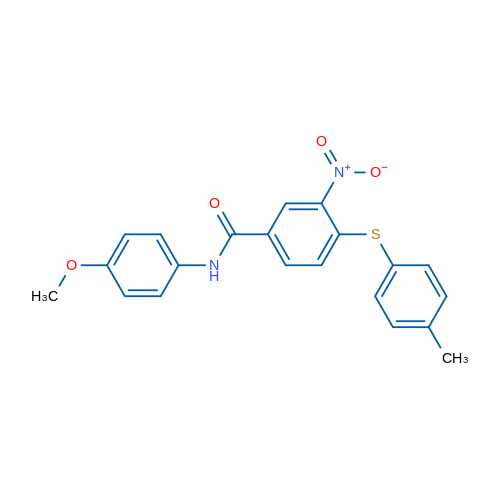 N-(4-Methoxyphenyl)-4-[(4-methylphenyl)sulfanyl]-3-nitrobenzamide 10mg