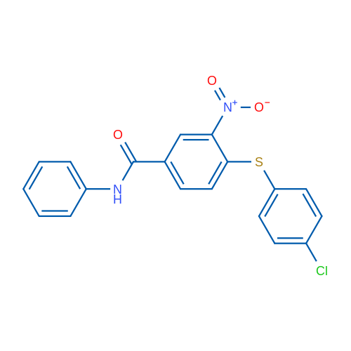 4-[(4-Chlorophenyl)sulfanyl]-3-nitro-N-phenylbenzamide 1g