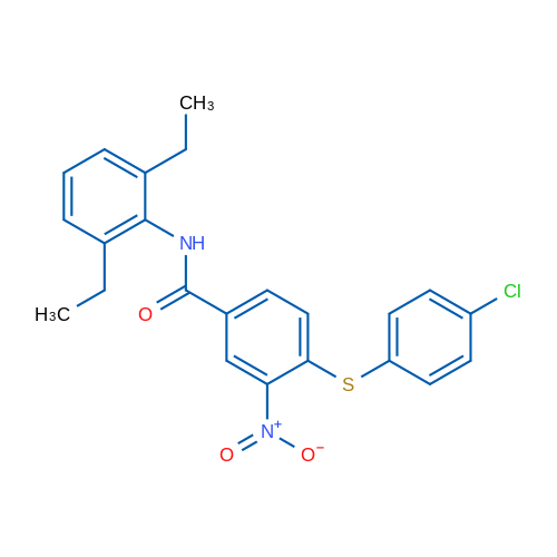 4-[(4-Chlorophenyl)sulfanyl]-N-(2,6-diethylphenyl)-3-nitrobenzamide 1g