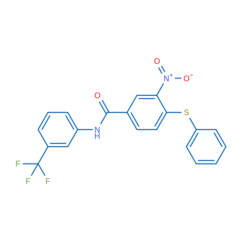 3-Nitro-4-(phenylsulfanyl)-N-[3-(trifluoromethyl)phenyl]benzamide 1g