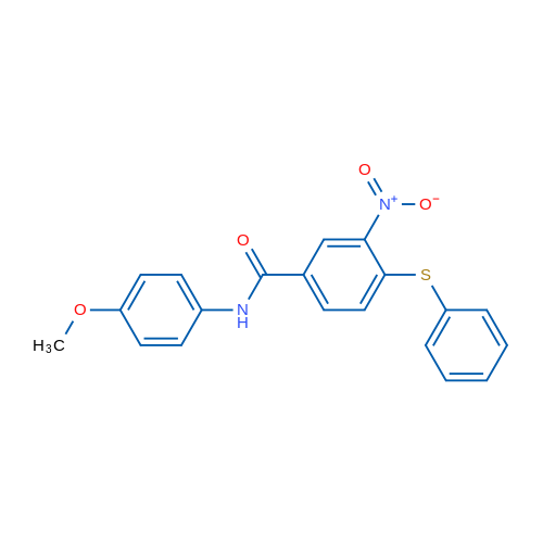 N-(4-Methoxyphenyl)-3-nitro-4-(phenylsulfanyl)benzamide 10mg