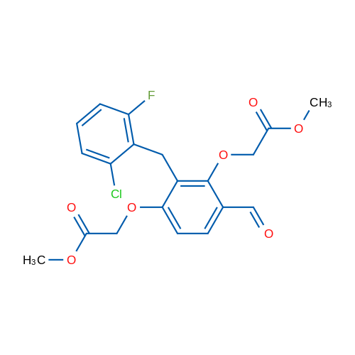 Methyl 2-{2-[(2-chloro-6-fluorophenyl)methyl]-4-formyl-3-(2-methoxy-2-oxoethoxy)phenoxy}acetate 1g