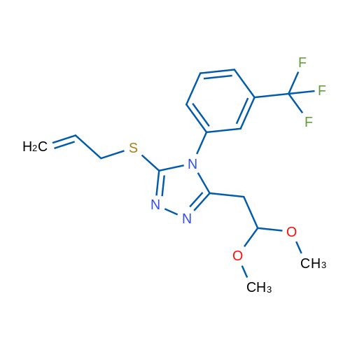 3-(2,2-Dimethoxyethyl)-5-(prop-2-en-1-ylsulfanyl)-4-[3-(trifluoromethyl)phenyl]-4H-1,2,4-triazole 1g