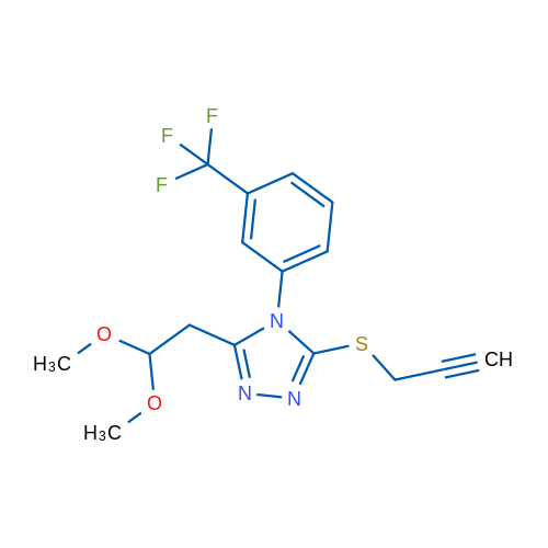 3-(2,2-Dimethoxyethyl)-5-(prop-2-yn-1-ylsulfanyl)-4-[3-(trifluoromethyl)phenyl]-4H-1,2,4-triazole 1g