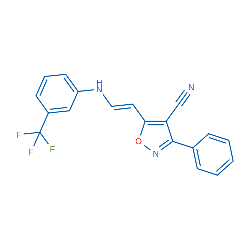3-Phenyl-5-[(E)-2-{[3-(trifluoromethyl)phenyl]amino}ethenyl]-1,2-oxazole-4-carbonitrile 1g