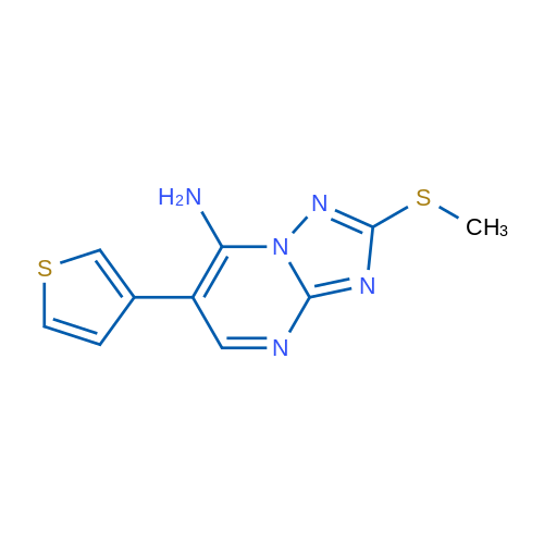 2-(Methylsulfanyl)-6-(thiophen-3-yl)-[1,2,4]triazolo[1,5-a]pyrimidin-7-amine 1g