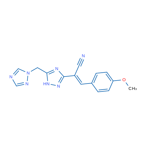 (2E)-3-(4-Methoxyphenyl)-2-{5-[(1H-1,2,4-triazol-1-yl)methyl]-1H-1,2,4-triazol-3-yl}prop-2-enenitrile 1g