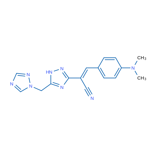 (2E)-3-[4-(Dimethylamino)phenyl]-2-{5-[(1H-1,2,4-triazol-1-yl)methyl]-1H-1,2,4-triazol-3-yl}prop-2-enenitrile 1g