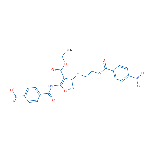 Ethyl 5-(4-nitrobenzamido)-3-[2-(4-nitrobenzoyloxy)ethoxy]-1,2-oxazole-4-carboxylate 1g