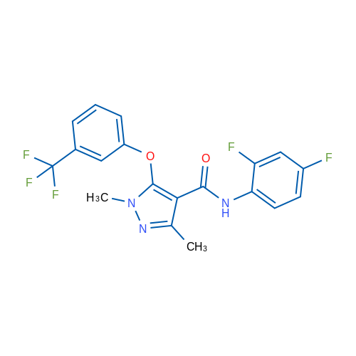N-(2,4-Difluorophenyl)-1,3-dimethyl-5-[3-(trifluoromethyl)phenoxy]-1H-pyrazole-4-carboxamide 1g