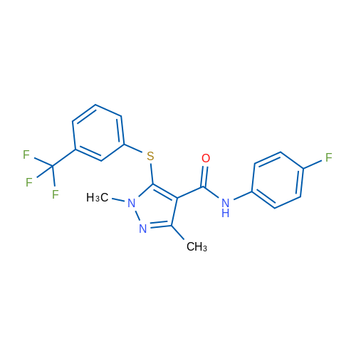 N-(4-Fluorophenyl)-1,3-dimethyl-5-{[3-(trifluoromethyl)phenyl]sulfanyl}-1H-pyrazole-4-carboxamide 1g