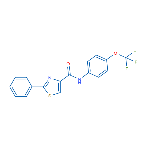 2-Phenyl-N-[4-(trifluoromethoxy)phenyl]-1,3-thiazole-4-carboxamide 1g