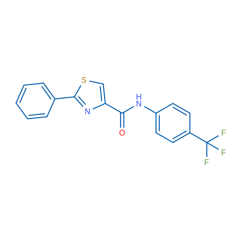 2-Phenyl-N-[4-(trifluoromethyl)phenyl]-1,3-thiazole-4-carboxamide 1g