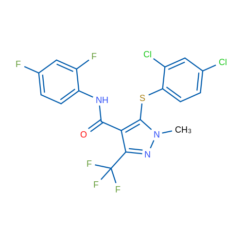 5-[(2,4-Dichlorophenyl)sulfanyl]-N-(2,4-difluorophenyl)-1-methyl-3-(trifluoromethyl)-1H-pyrazole-4-carboxamide 1g