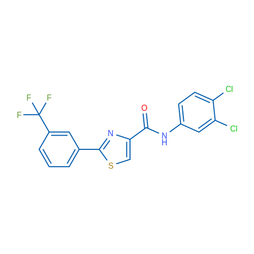 N-(3,4-Dichlorophenyl)-2-[3-(trifluoromethyl)phenyl]-1,3-thiazole-4-carboxamide 1g