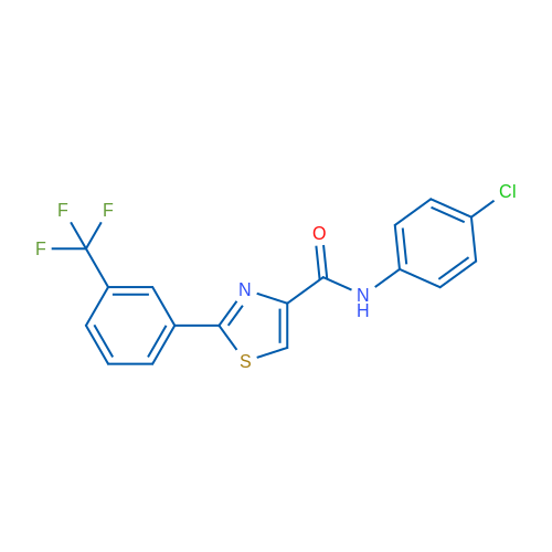N-(4-Chlorophenyl)-2-[3-(trifluoromethyl)phenyl]-1,3-thiazole-4-carboxamide 1g