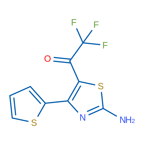 1-[2-amino-4-(thiophen-2-yl)-1,3-thiazol-5-yl]-2,2,2-trifluoroethan-1-one 1g