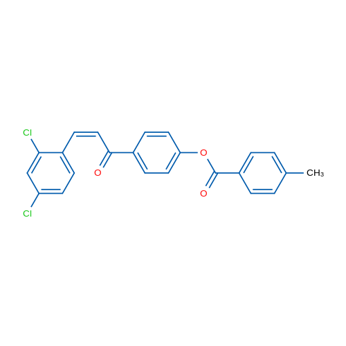 4-[(2Z)-3-(2,4-Dichlorophenyl)prop-2-enoyl]phenyl 4-methylbenzoate 1g
