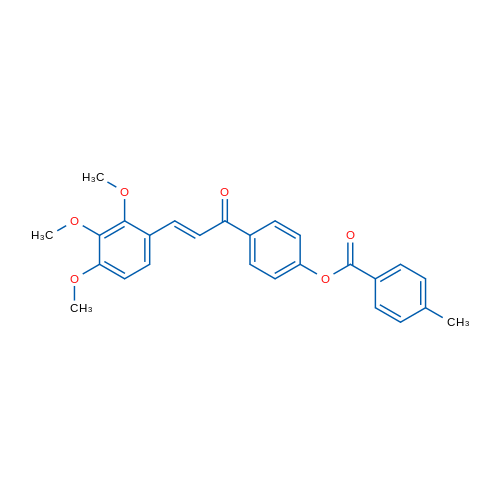 4-[(2E)-3-(2,3,4-Trimethoxyphenyl)prop-2-enoyl]phenyl 4-methylbenzoate 1g