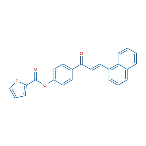 4-[(2E)-3-(Naphthalen-1-yl)prop-2-enoyl]phenyl thiophene-2-carboxylate 1g