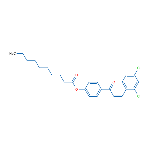 4-[(2Z)-3-(2,4-Dichlorophenyl)prop-2-enoyl]phenyl decanoate 1g