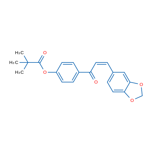 4-[(2Z)-3-(2H-1,3-Benzodioxol-5-yl)prop-2-enoyl]phenyl 2,2-dimethylpropanoate 1g