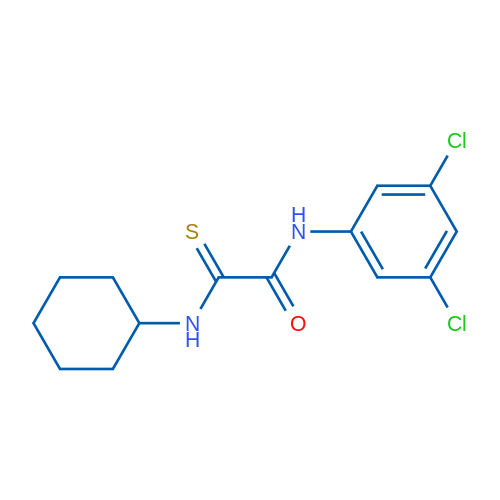 1-(Cyclohexylcarbamothioyl)-N-(3,5-dichlorophenyl)formamide 1g