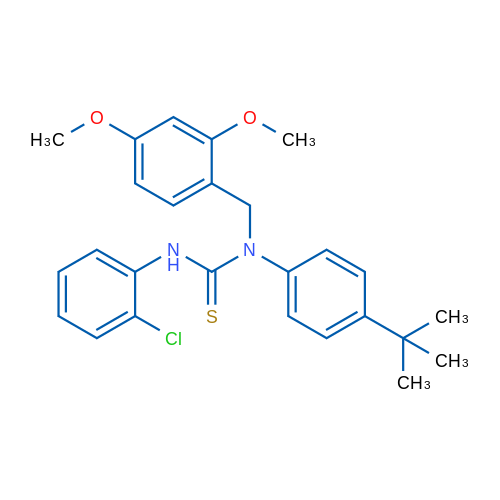1-(4-tert-Butylphenyl)-3-(2-chlorophenyl)-1-[(2,4-dimethoxyphenyl)methyl]thiourea 1g