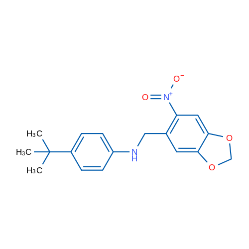 4-tert-Butyl-N-[(6-nitro-2H-1,3-benzodioxol-5-yl)methyl]aniline 1g