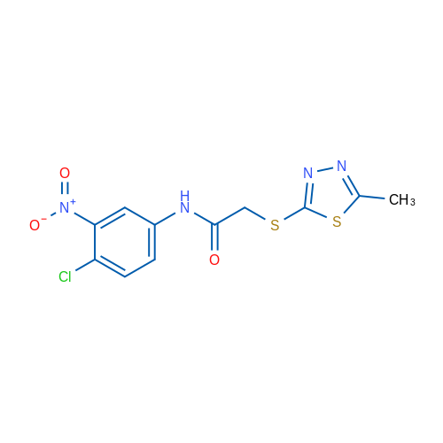 N-(4-Chloro-3-nitrophenyl)-2-[(5-methyl-1,3,4-thiadiazol-2-yl)sulfanyl]acetamide 1g