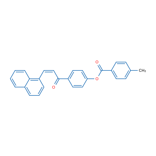 4-[(2Z)-3-(Naphthalen-1-yl)prop-2-enoyl]phenyl 4-methylbenzoate 1g