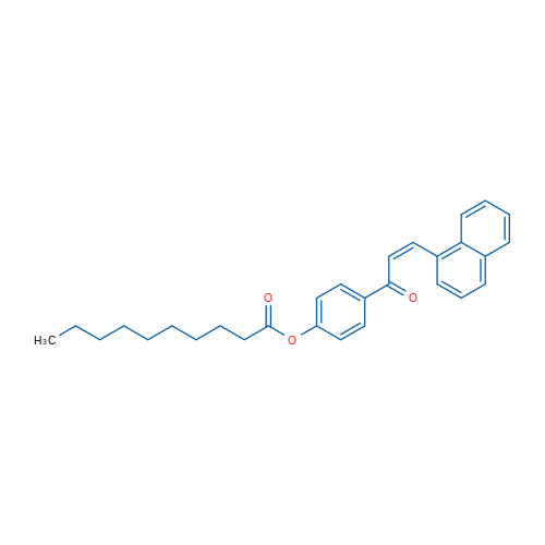 4-[(2Z)-3-(Naphthalen-1-yl)prop-2-enoyl]phenyl decanoate 1g