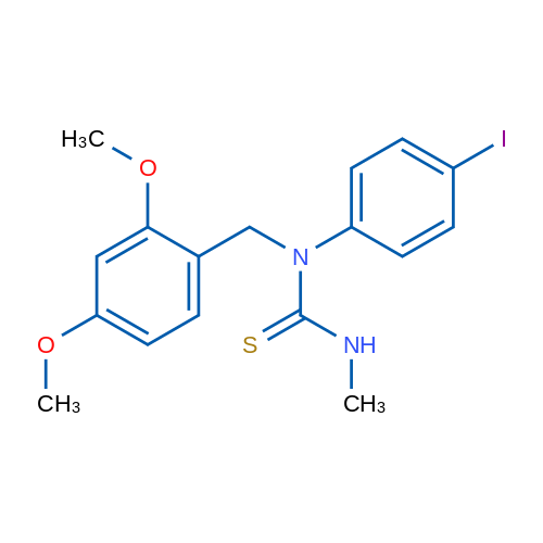1-[(2,4-Dimethoxyphenyl)methyl]-1-(4-iodophenyl)-3-methylthiourea 1g
