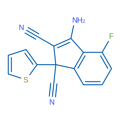 3-Amino-4-fluoro-1-(thiophen-2-yl)-1H-indene-1,2-dicarbonitrile 1g