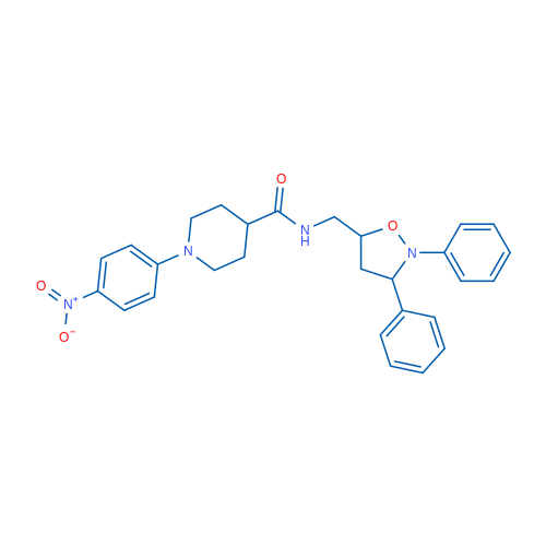 N-[(2,3-Diphenyl-1,2-oxazolidin-5-yl)methyl]-1-(4-nitrophenyl)piperidine-4-carboxamide 1g