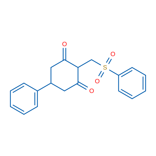 2-[(Benzenesulfonyl)methyl]-5-phenylcyclohexane-1,3-dione 250mg