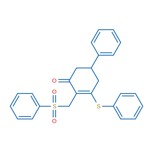 2-[(Benzenesulfonyl)methyl]-5-phenyl-3-(phenylsulfanyl)cyclohex-2-en-1-one 10mg