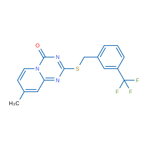 8-Methyl-2-({[3-(trifluoromethyl)phenyl]methyl}sulfanyl)-4H-pyrido[1,2-a][1,3,5]triazin-4-one 1g