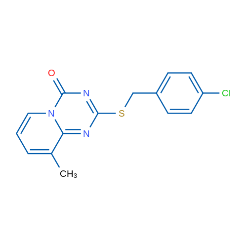 2-{[(4-chlorophenyl)methyl]sulfanyl}-9-methyl-4H-pyrido[1,2-a][1,3,5]triazin-4-one 1g