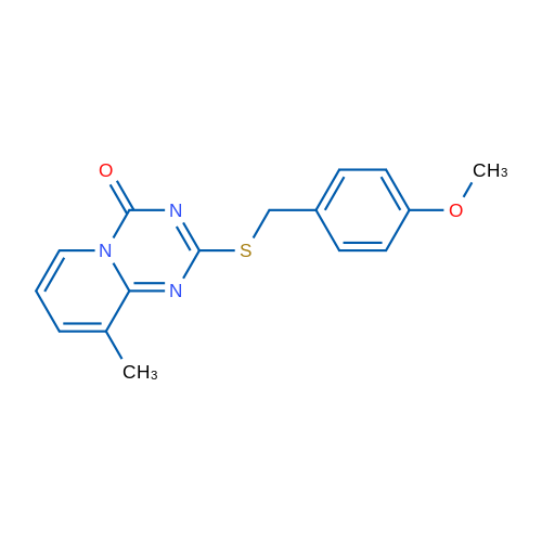 2-{[(4-methoxyphenyl)methyl]sulfanyl}-9-methyl-4H-pyrido[1,2-a][1,3,5]triazin-4-one 1g