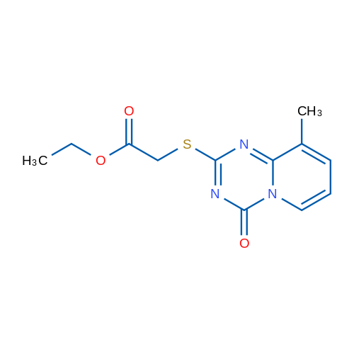 Ethyl 2-({9-methyl-4-oxo-4H-pyrido[1,2-a][1,3,5]triazin-2-yl}sulfanyl)acetate 1g