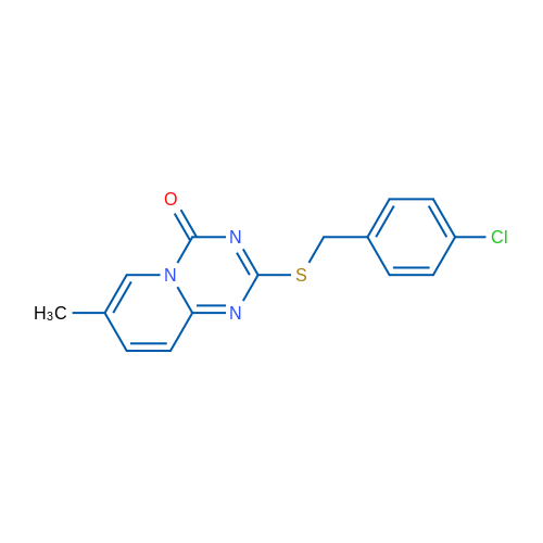 2-{[(4-chlorophenyl)methyl]sulfanyl}-7-methyl-4H-pyrido[1,2-a][1,3,5]triazin-4-one 1g