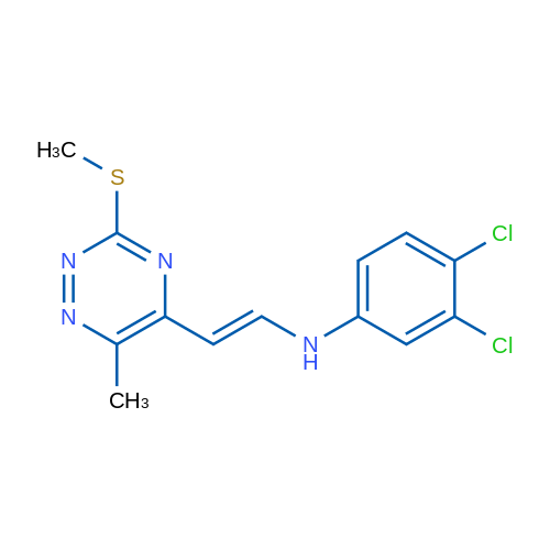 3,4-Dichloro-N-[(E)-2-[6-methyl-3-(methylsulfanyl)-1,2,4-triazin-5-yl]ethenyl]aniline 1g
