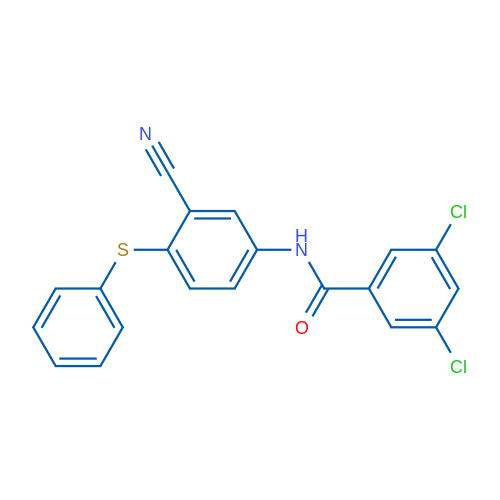 3,5-Dichloro-N-[3-cyano-4-(phenylsulfanyl)phenyl]benzamide 1g